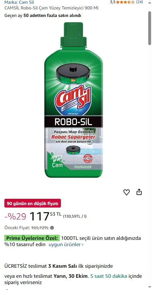 CAMSİL Robo-Sil Çam Yüzey Temizleyici 900 Ml