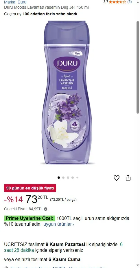 Duru Moods Lavanta&Yasemin Duş Jeli 450 ml
