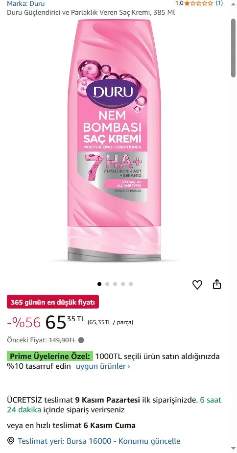 Duru Güçlendirici ve Parlaklık Veren Saç Kremi, 385 Ml