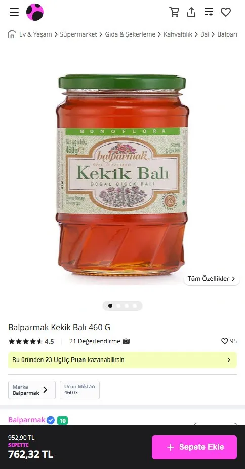 Balparmak Kekik Balı 460 G