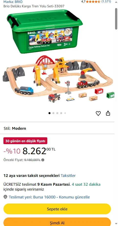 Brio Delüks Kargo Tren Yolu Seti-33097