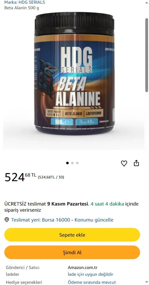 Beta Alanin 500 g