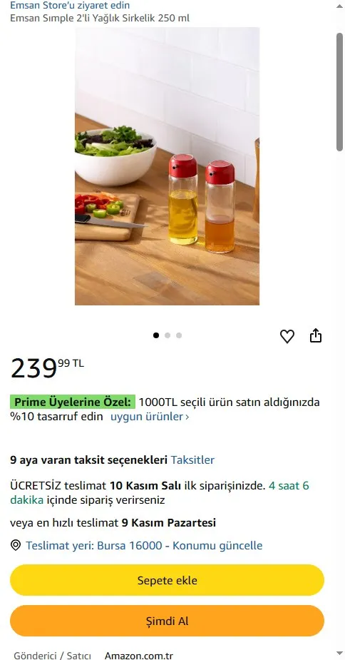 Emsan Sımple 2'li Yağlık Sirkelik 250 ml