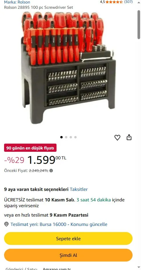 Rolson 28895 100 pc Screwdriver Set