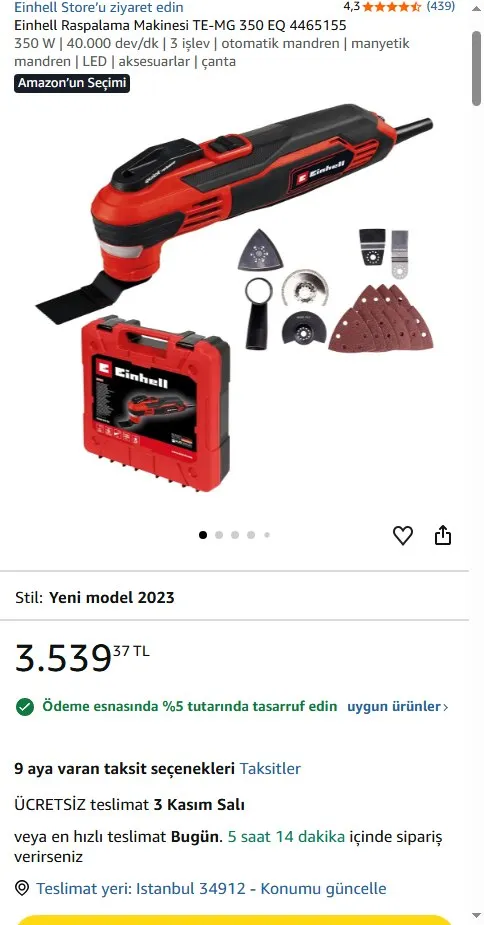 Einhell Raspalama Makinesi TE-MG 350 EQ 4465155