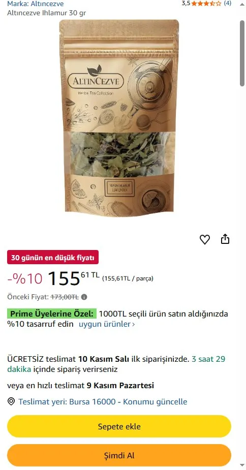 Altıncezve Ihlamur 30 gr