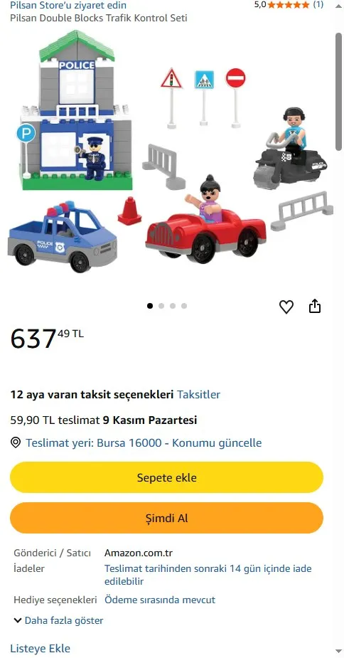 Pilsan Double Blocks Trafik Kontrol Seti
