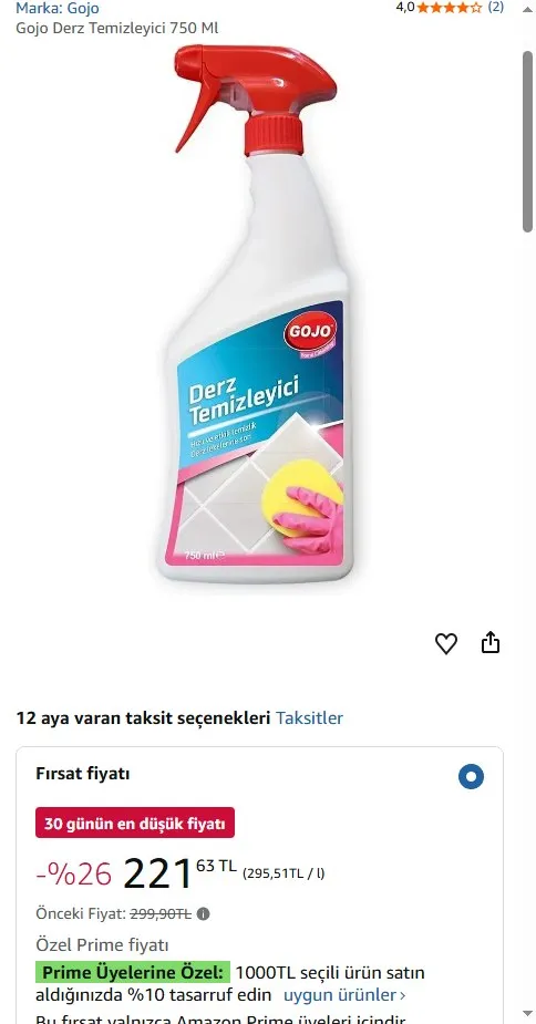 Gojo Derz Temizleyici 750 Ml