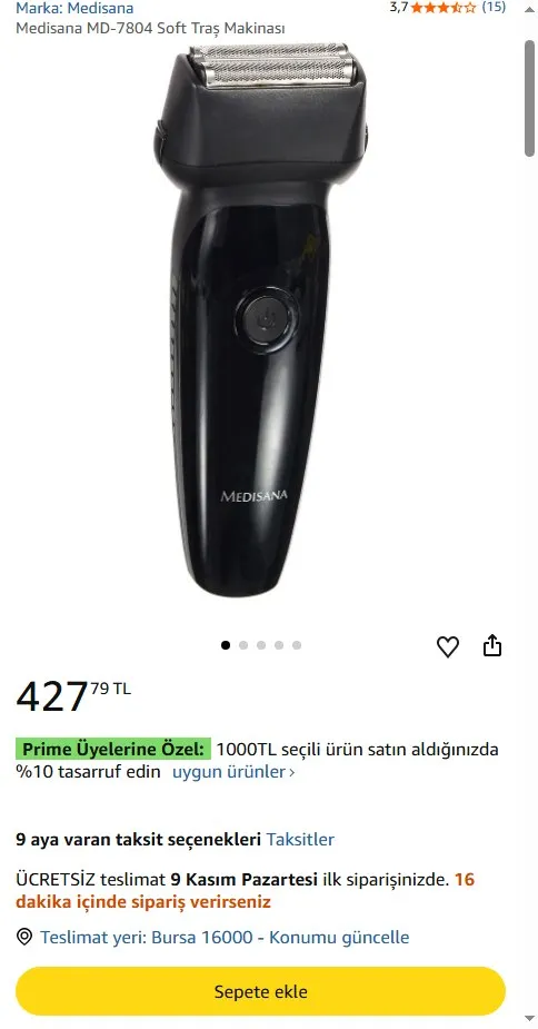 Medisana MD-7804 Soft Traş Makinası