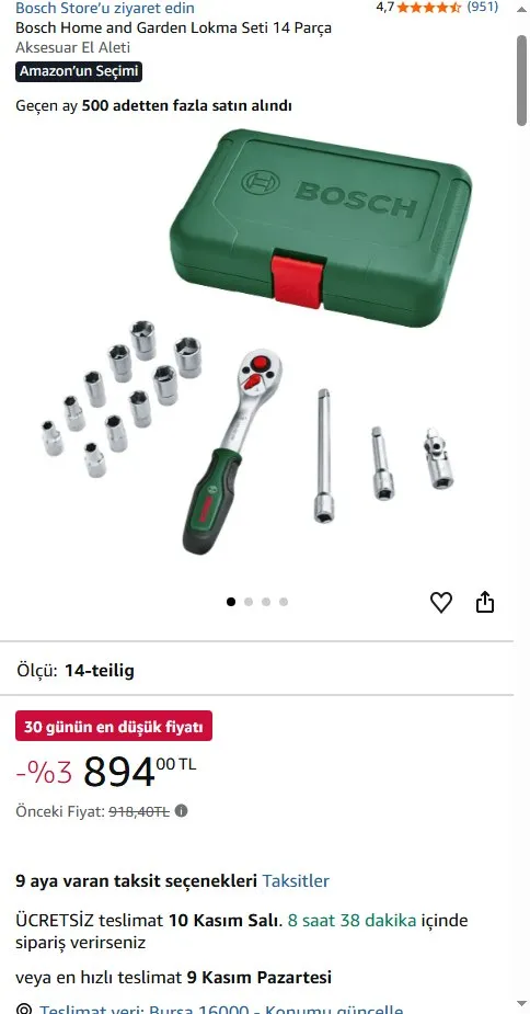 Bosch Home and Garden Lokma Seti 14 Parça