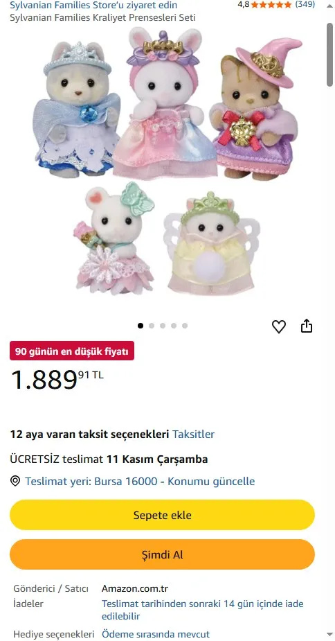 Sylvanian Families Kraliyet Prensesleri Seti