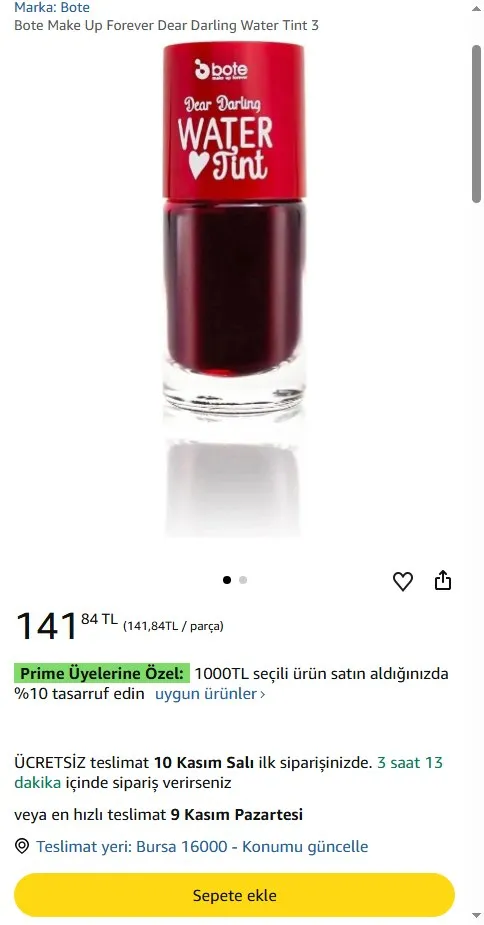Bote Make Up Forever Dear Darling Water Tint 3